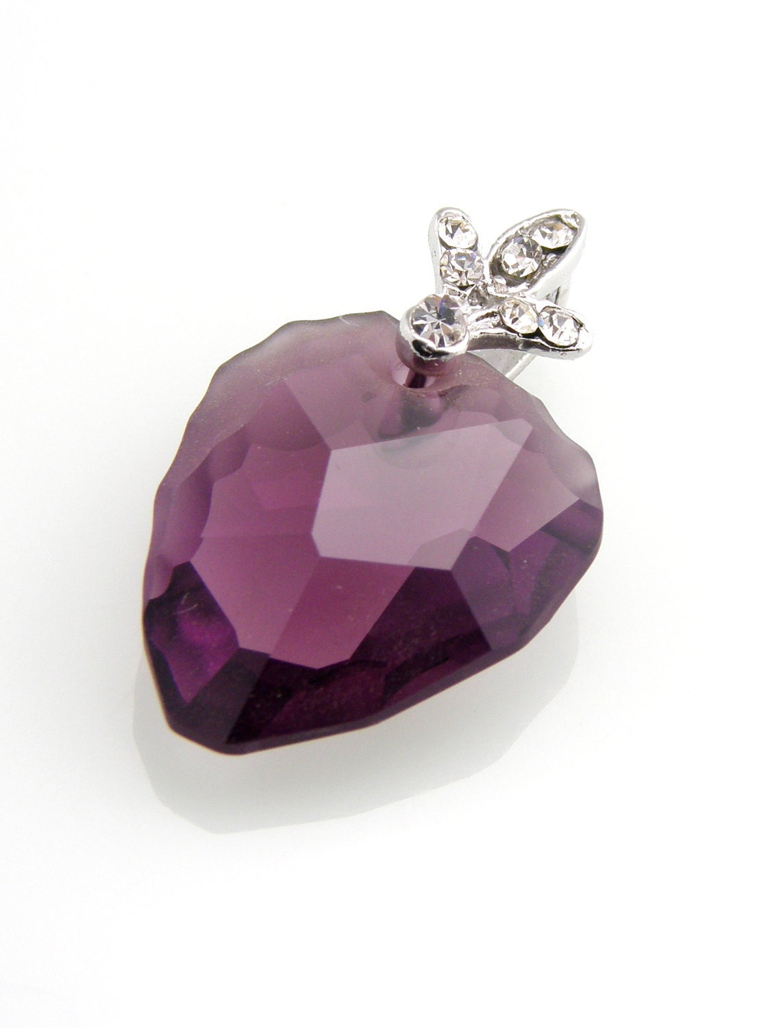Sterling Silver Necklace Amethyst Rock Crystal
