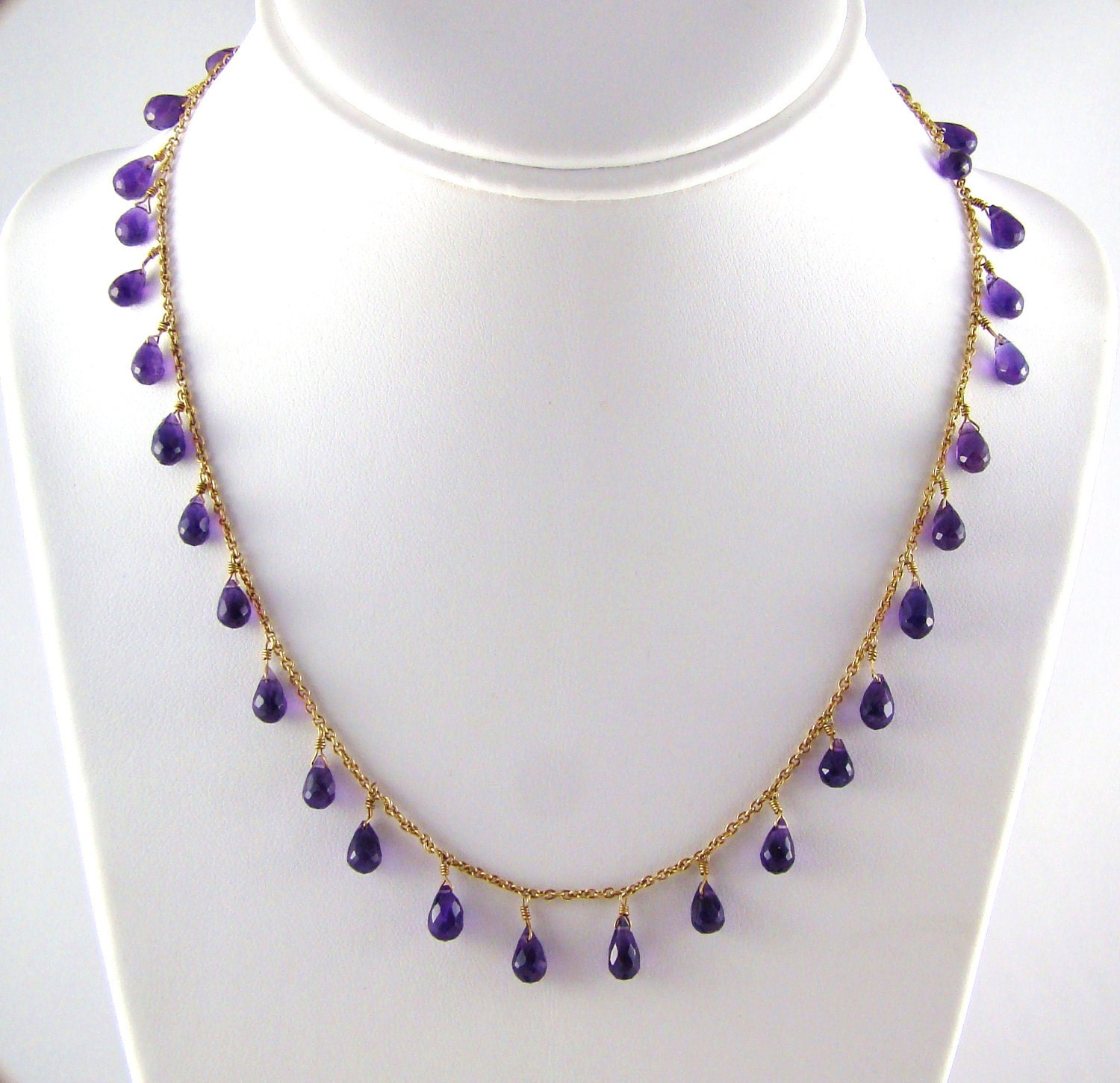 Sale Purple Orchid Amethyst Necklace