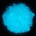 90 COE Clear Glow Glass Frit glows Aqua in the dark