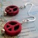 shanti peace earrings in dyed turquoise