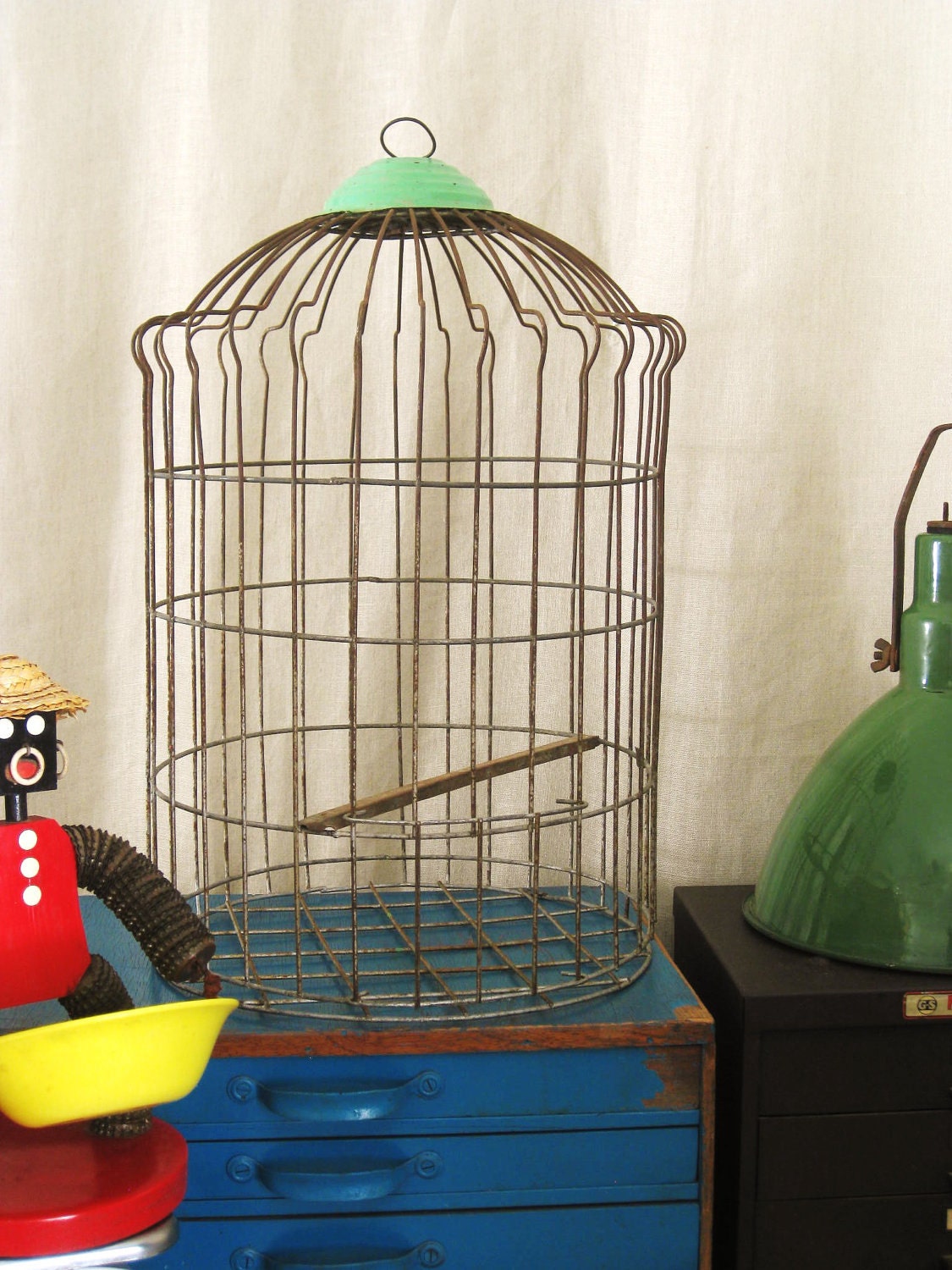 Antique+wire+bird+cage