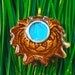 PERUVIAN BUTTERFLY WING's in Sterling Silver (Sm) Third Eye Pinecone Talisman Necklace