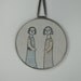 original hand embroidery- two women