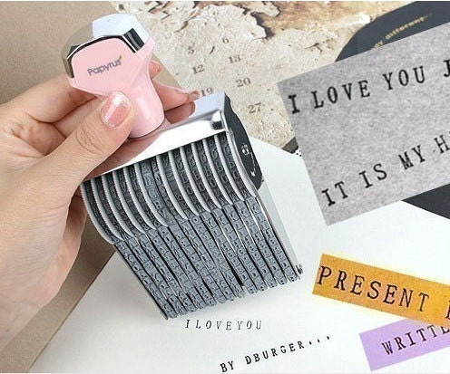 Perfect Alphabet Rolling Rubber Stamp