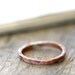 Simple hammered copper ring organic shaped stackable ring