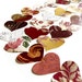 Vintage Heart Punches in Reds, Packet of 100