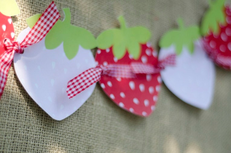 Strawberry Party PRINTABLE DIY Birthday Decals