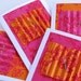 Luscious Colors Hand Stamped Papers Blank Note Cards $16
