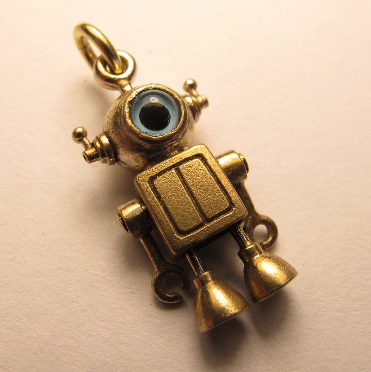 ROBOT pendant baby cyclops bronze and glass