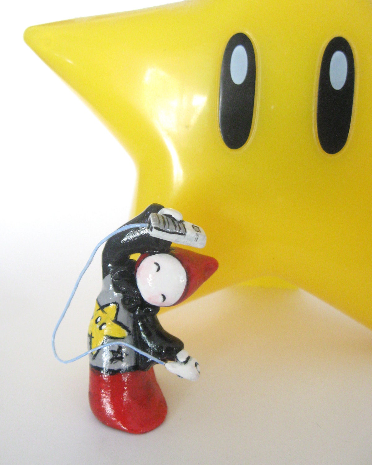 Lisa Snellings  Power Up Poppet with Mario Star and Wii Controller