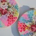 FANTASY FLORAL, Pair of Paintings on Vintage Textiles