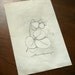 original strawberry botanical line drawing- 5x7