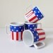 Vintage American flag coffee mugs