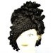 Womens Crochet Hat - Black Cloche Hat for Women Soft Acrylic Yarn Customize Plus Size - All Head Sizes Fall Accessories Spring Fashion