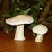 Cute set of 2 ceramic Button Mushrooms - handmade studio art pottery