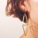 octahedron earrings - oxidized silver