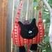 CAT Handbag Orange Floral Pumpkin Cat Purse