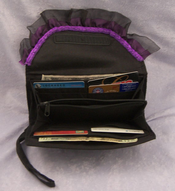 Clutch Purse Cell Phone Case  Purple Rose by KCDragonfly on Etsy