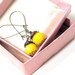 Sunshine Yellow Vintage Beads Dangling Earrings