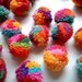 20 Mixed Colors Party Yarn Pom Poms, cotton pom pom, cotton, yarn ball, pompom, party decoration, party, clothes, mums, flower, yarn button