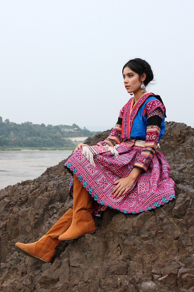 Hmong Full Dress /Ethnic/ Embroidery/Tribal/Traditional