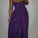 Long 70s Purple Party Bow Bodice Gown