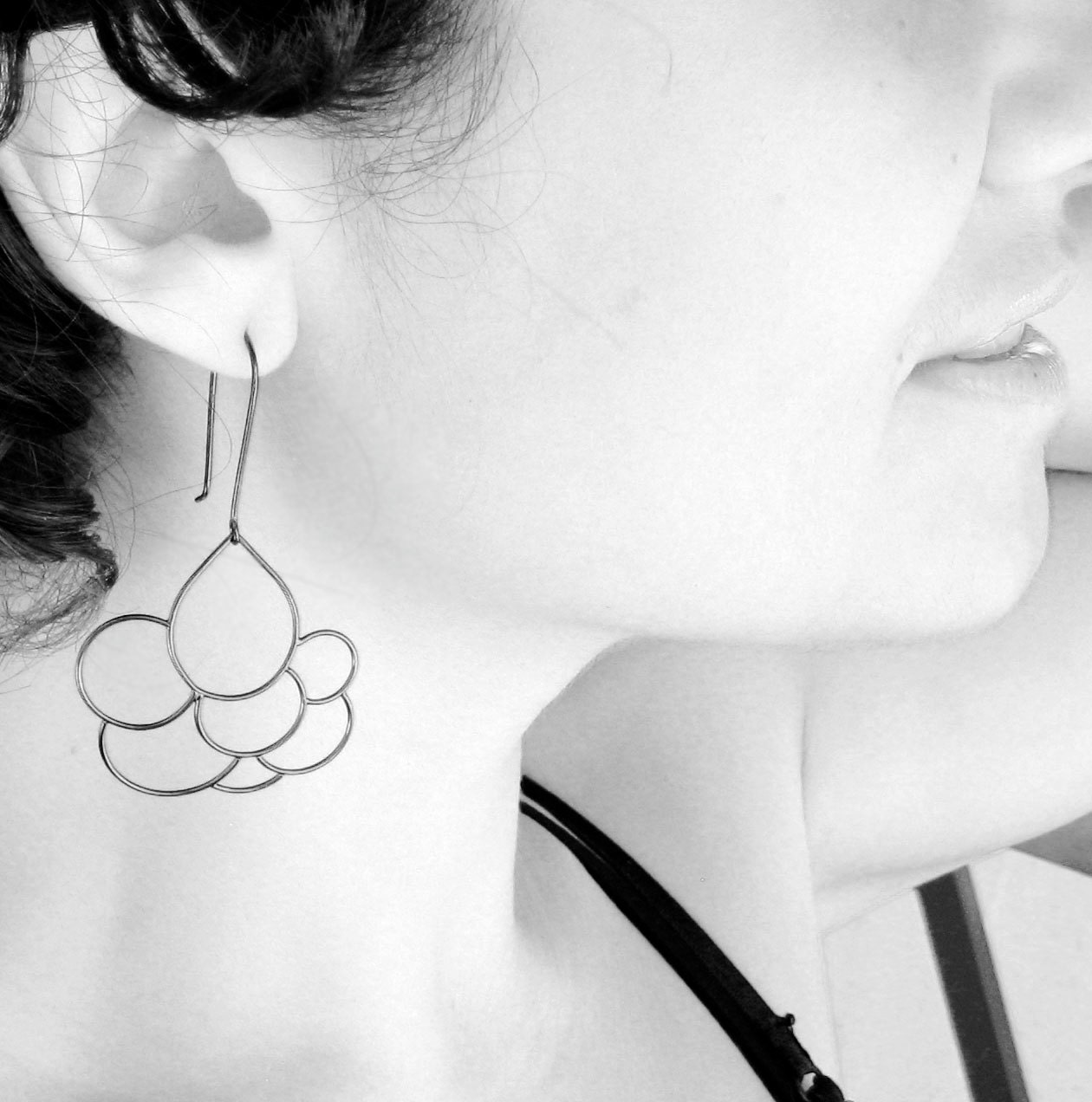 Black Cumulus - Black Cloud Earrings