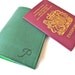 Leather Passport Holder, Green