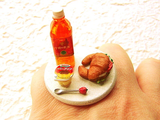 Food Ring Kawaii Tea Sandwich Pudding