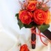 Fall bouquet Orange Bridal Bouquet Wedding flowers Silk ranunculus
