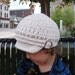Toddler Hat, Girls Hat, 4T Toddler to Preteen Crochet  Cotton Visor Buckle Newsgirl, Newsboy Cap - Ecru Newsboy for Toddler Girls, Girls