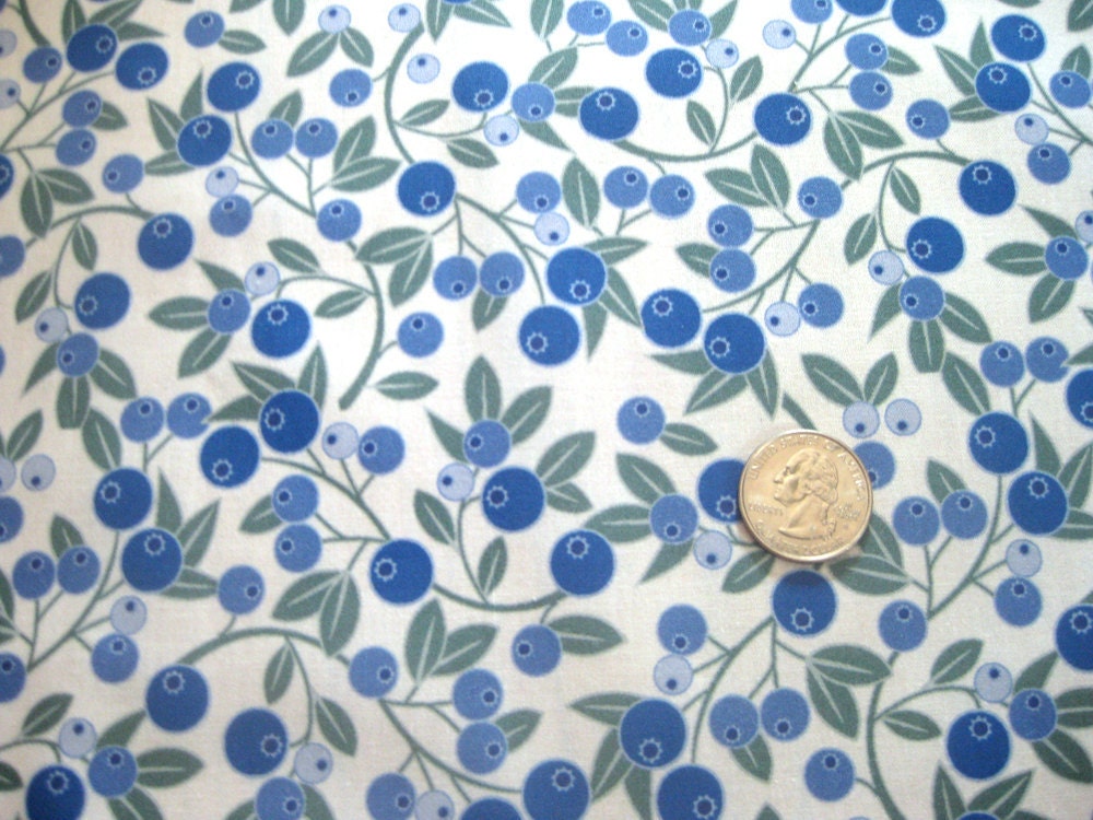 Blueberry Sprig Fabric, Fat Quarter