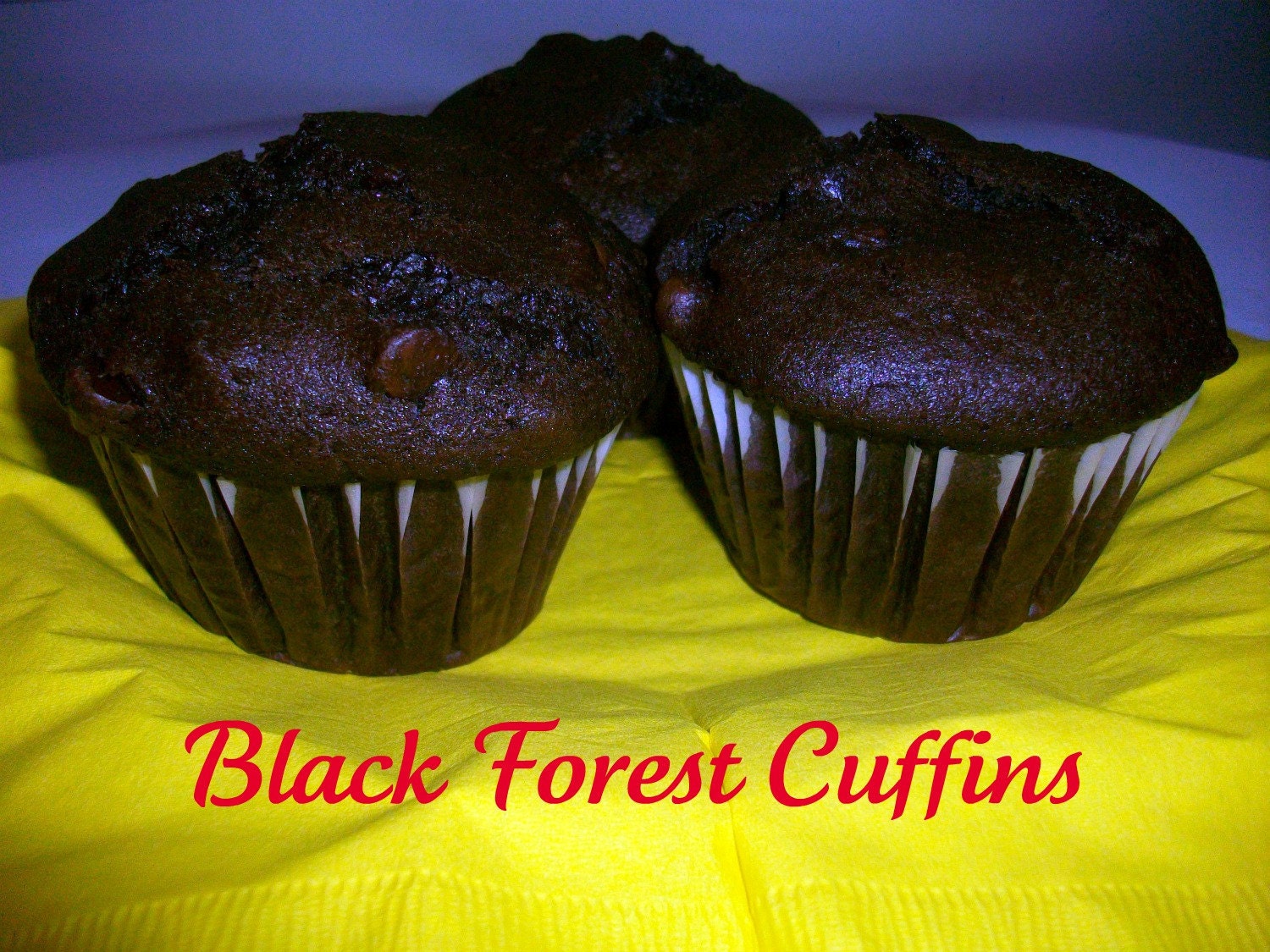 Vegan Black Forest Chocolate Chip Cherry Muffins Perfect Gift or Brunch Dessert