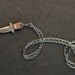 Sterling Silver Dagger Charm Necklace