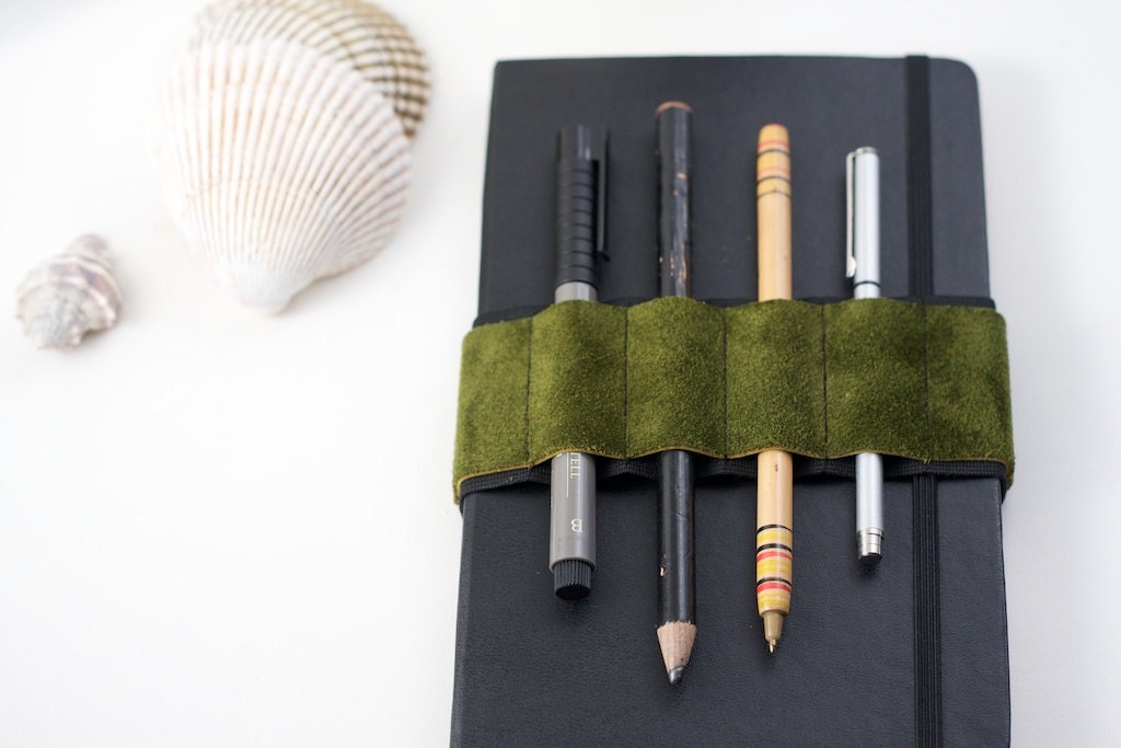 Back to School / Journal Bandolier / Green Suede