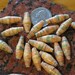 Handwrapped paper pumpkin beads