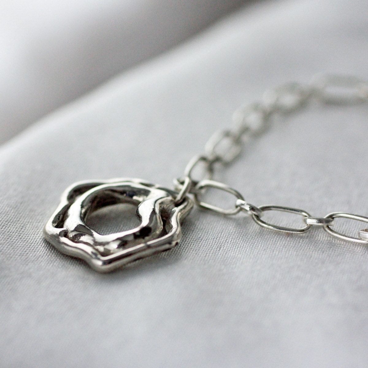 Sterling Silver Organic Pool necklace
