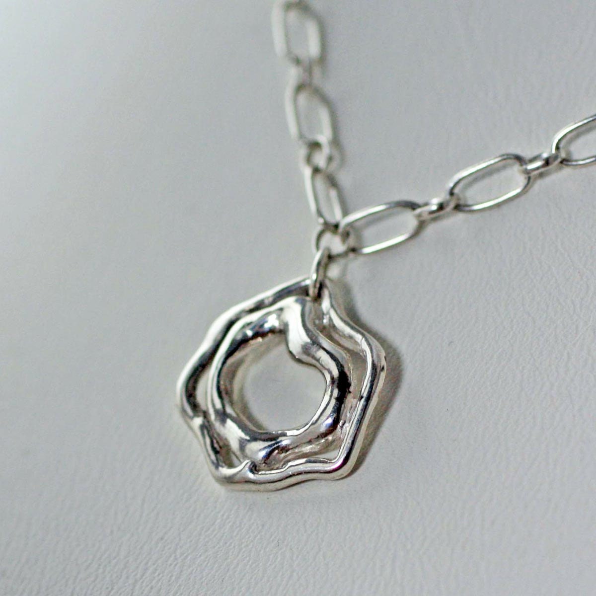 Sterling Silver Organic Pool necklace