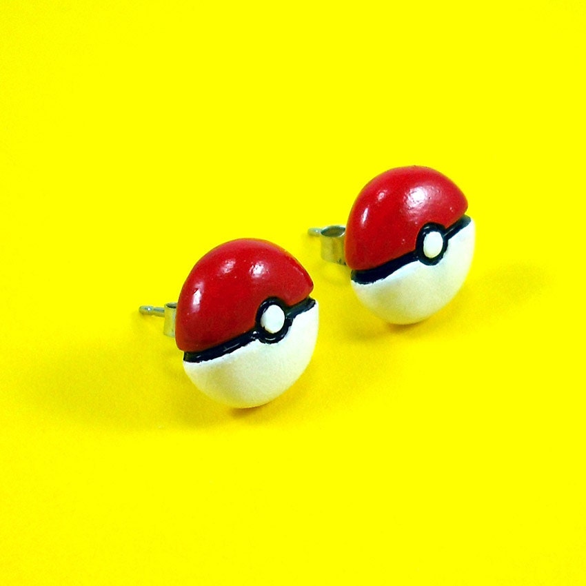 Pokemon Pokeball Stud Earrings