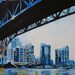 Under the Granville bridge, High Quality Art Print , watercolor on paper, sandrine pelissier