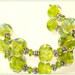 Handmade Glass Lampwork Beads in Apple Green - Silvered Lampwork Art Bead Set - Loose Beads - SRA - Limeade $16.49
