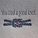 Letterpress 'You tied a good knot' Wedding Congratulations or Anniversary Card and Envelope
