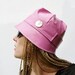 Free Shipping - Womens Hat - Rain hat - Pink Polka Dot READY TO SHIP