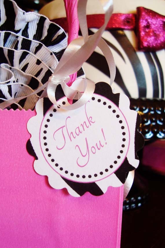 Zebra Favor Tags - DIY Printable Parties