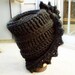 Womens Crochet Hat - Charcoal Gray Crochet Cloche Hat Wool Yarn - Winter Accessories - Winter Fashion - Flatters All Head Sizes