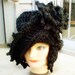 Womens Crochet Hat - Charcoal Gray Crochet Cloche Hat Wool Yarn - Winter Accessories - Winter Fashion - Flatters All Head Sizes