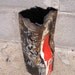 Black Metal Art Vase, Industrial Decor