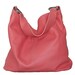 large leather tote in pink coral - roomy plush leather carry all LAST ONE