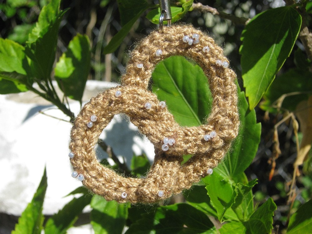Salty Pretzel Light Brown Cell Phone Charm by PinkFrog4U on Etsy from etsy.com
