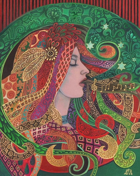Mezzo Goddess - Art Nouveau Pagan Witch Print